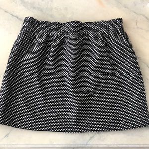 Black and White Tweed J. Crew Factory Sidewalk Skirt Sz 14
